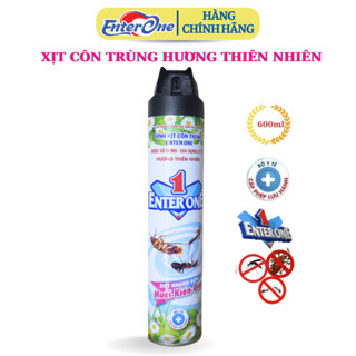 (Hàng chính hãng) Bình Xịt Côn Trùng EnterOne Hương Hoa Thiên Nhiên 600ml Diệt Nhanh Kiến Gián Muỗi