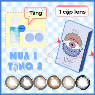 [mua 1 tặng 2 0độ]kính áp tròng cận nâu lens đen lens cận blue kính màu xám lens mắt xanh lens giãn tròng to 14.5mm lens