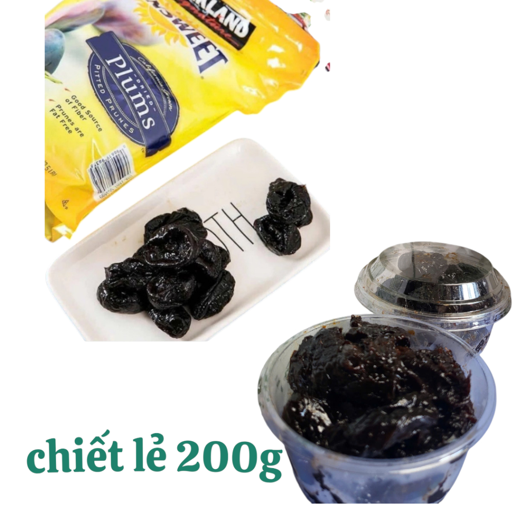 chiết lẻ 200g-QUẢ MẬN SẤY KIRKLAND [USA] SUNSWEET Dried Plums Pitted Prunes