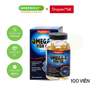  Dầu cá Pharmekal Omega-3 Fish Oil Hỗ Trợ Tim Mạch Trí Não Bổ Mắt 100 Viên 