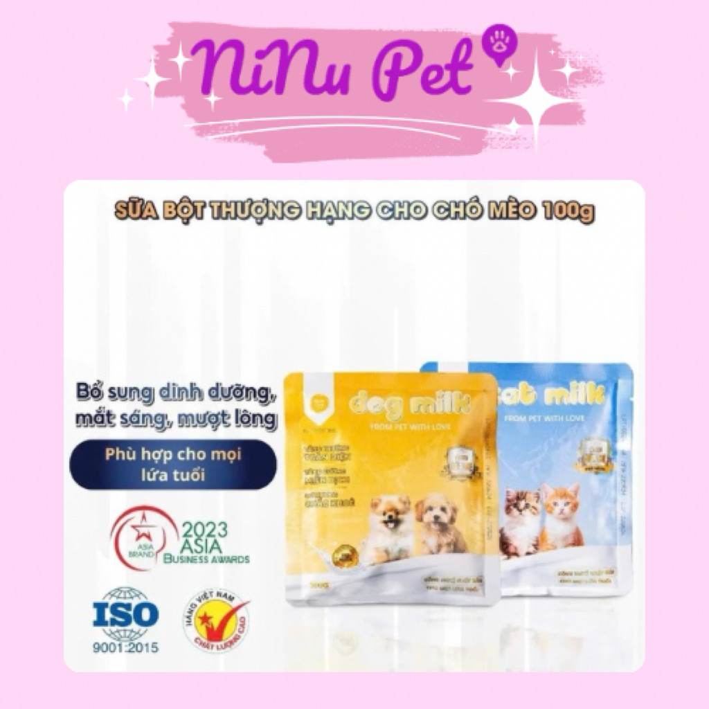Sữa Bột Chó Mèo Thay Thế Sữa Mẹ Cung Cấp Dinh Dưỡng Thiết Yếu Với Con Tốt Da Lông MasterCare 100g