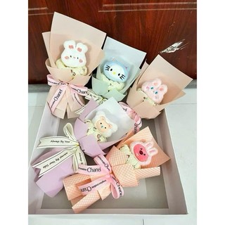 Bó Hoa Gấu Mini Xinh Xắn Dễ Thương Làm Quà Tặng ( kèm túi thiệp)