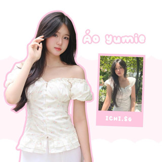 Yumie top - áo hoa nhí tay phồng - ICHI.SG