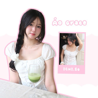 Grace top - áo kiểu hoạ tiết boi thêu - ICHI.SG