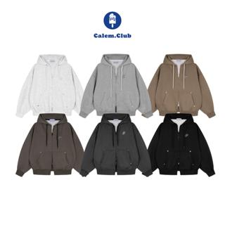 Áo khoác nỉ Hoodie zip ChillPop Calem Club chất vải nỉ 2 da Boxy form rộng unisex nam nữ - có kèm ghim cài mỗi áo