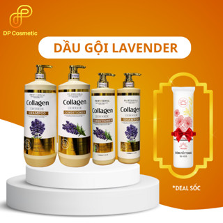  Cặp Dầu Gội Xả LAVENDER Collagen Keratin 2000ML - 800ML Giảm Rụng Tóc Kích Mọc Tóc Phục Hồi Tóc Hư Tổn 