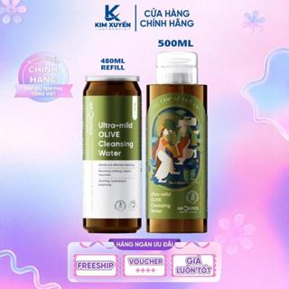 Nước tẩy trang DR CEUTICS Ultra-mild OLIVE Cleansing Water 480ML REFILL/ 500ML FULLSIZE
