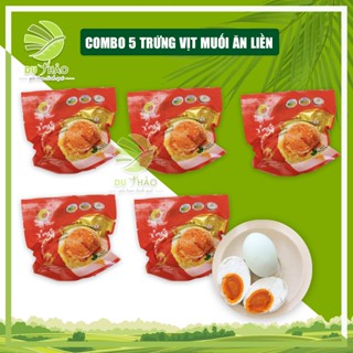  COMBO 5 Trứng vịt muối ăn liền Sóc Trăng trứng vịt Việt Nam hút chân không 60g trứng ăn ngay không cần chế biến 