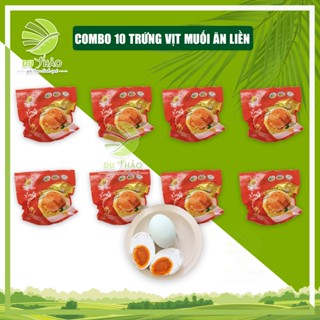  COMBO 10 Trứng vịt muối ăn liền Sóc Trăng trứng vịt Việt Nam hút chân không 60g trứng ăn ngay không cần chế biến 