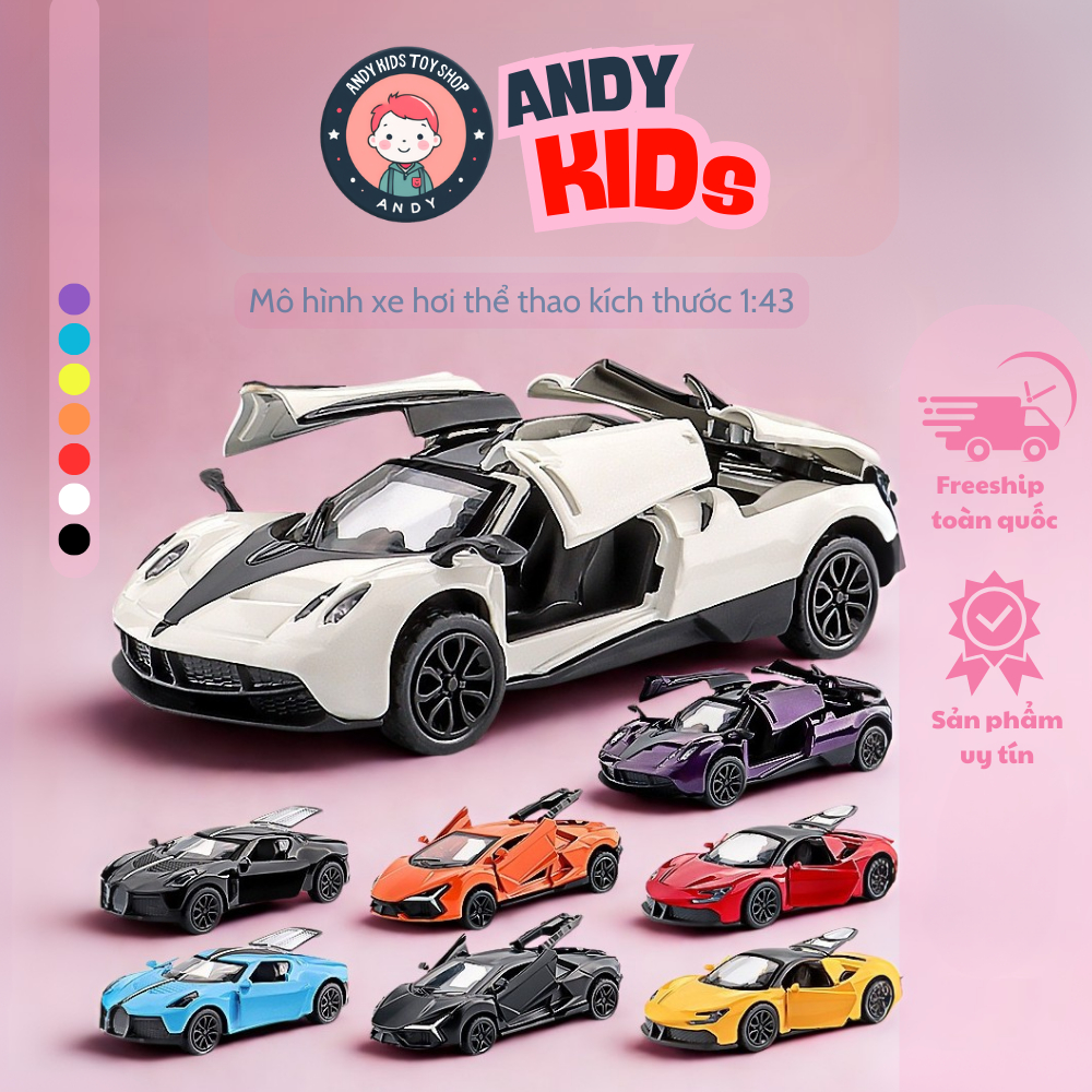 Mô hình xe ô tô 1: 43 Pagani Fengshen Loong ANDY KIDS siêu xe mô hình xe hợp kim đồ chơi sưu tầm