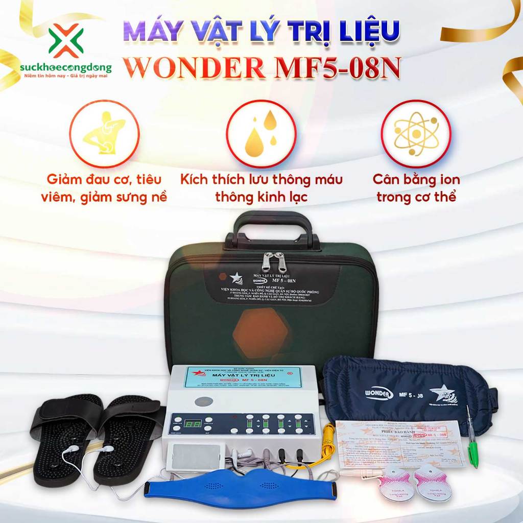 Máy Vật Lý Trị Liệu WONDER MF5-08N – Giảm Đau Vai Gáy, Thoát Vị Đĩa Đệm, Phục Hồi Chức Năng