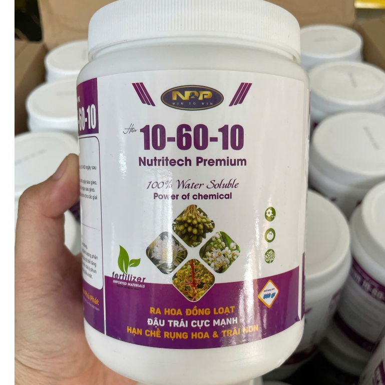 Phân bón 10-60-10 - PHÂN HOÁ MẦM HOA. HỦ 500gam