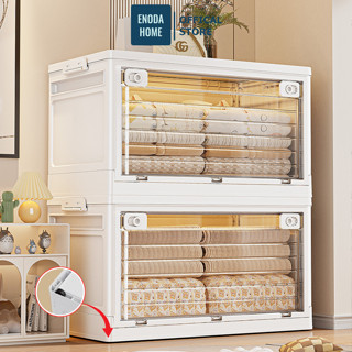Thùng Đựng Đồ Đa Năng Gấp Gọn ENODA HOME, Hộp Nhựa Đựng Quần Áo, Đồ Chơi, Sách Vở, Kích Thước Lớn, Có Bánh Xe Q420