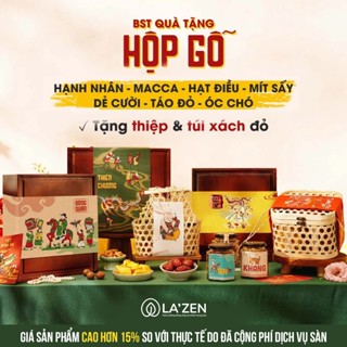 Set quà tặng Gỗ Sồi độc đáo đẳng cấp ý nghĩa (sinh nhật, kỷ niệm) hạt dinh dưỡng sang trọng La'zen