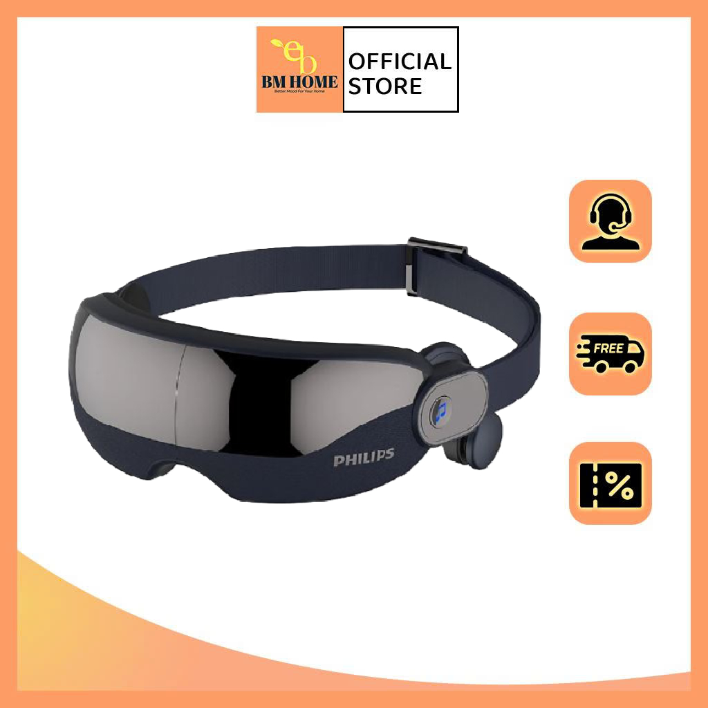 Máy Massage Mắt PHILIPS PPM2702 - massage bằng túi khí AirEase , kết nối  bluetooth - Bảo hành 12 th