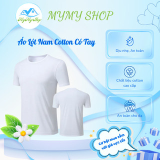 Áo Lót Nam Cotton Có Tay Mặc Ở Nhà, Áo Thun Đông Xuân Nam Cộc Tay Bộ Đội Trắng Bền Đẹp