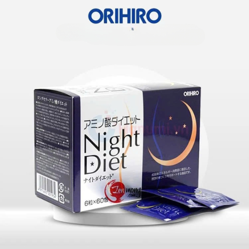 Viên uống giảm cân Night Diet Orihiro 1 hộp 60 gói- Amino Acids Night Diet