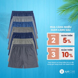Quần đùi họa tiết nam trung niên chất cotton khô ANCHI mặc trong thoáng mát - QDU25-HT
