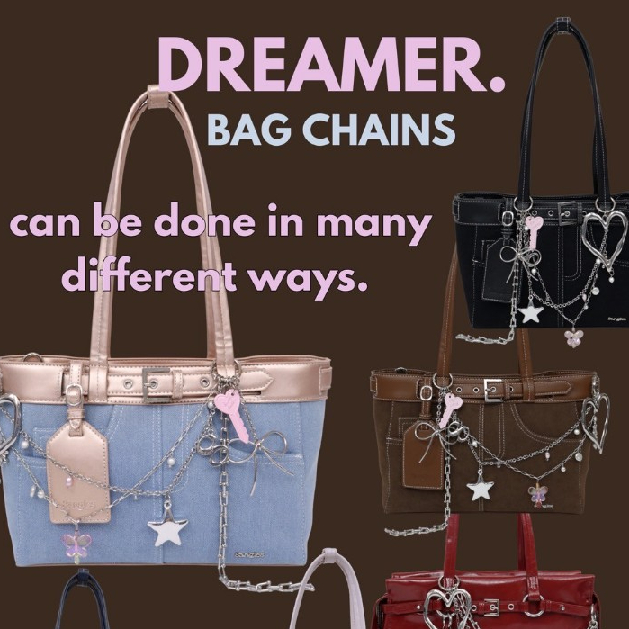 8angles Dreamer bag chains Charm Dây Trang Trí Túi Có Thể Tháo Rời Từng Mảnh Làm Từ Thép Không Gỉ