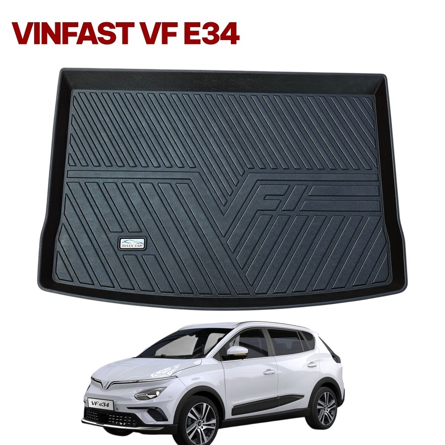 CỐP VF E34 -Thảm lót cốp xe ô tô VINFAST E34 nhựa TPE nguyên sinh MAXXCAR cao cấp.