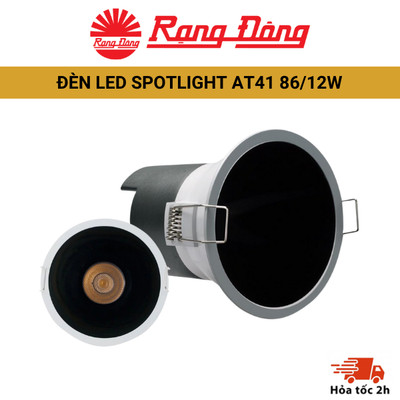 Đèn LED Spotlight Rạng Đông AT41 86/12W – Chip LED COB Cao Cấp, Ánh Sáng Chuẩn, Tuổi Thọ 30.000 Giờ, Thiết Kế Hiện Đại