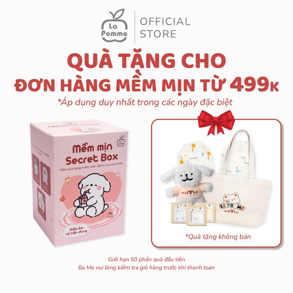 [QUÀ TẶNG KHÔNG BÁN] Quà tặng Secret Box La Pomme mềm mịn cho bé