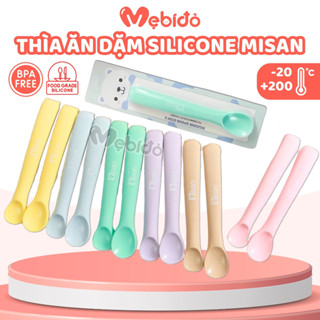  Thìa Ăn Dặm Silicon Muỗng Ăn Dặm Misan 2 Giai Đoạn Dễ Thương Cho Bé - Shop Mẹ Bí Đỏ 