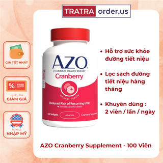  Viên uống AZO Cranberry - Azo Đỏ Dành cho đường ti.ết ni.ệu chống vi.êm nhi.ễm khí h.ư 
