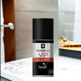 Lăn Khử Mùi Romano VIP Vision/Passion/Impress 50ml – Ngăn Mùi 24H, Hương Nước Hoa Nam Tính