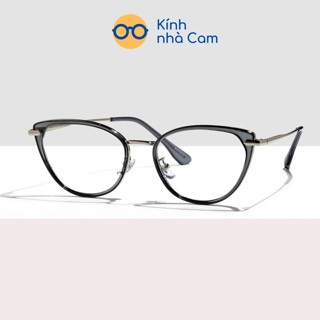  Gọng kính cận mắt mèo nam nữ nhựa Acetate Kính mắt giả cận Retro mảnh thời trang đi đường FERADO 