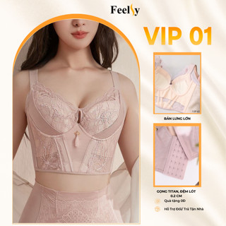 Áo Ngực Feelsy  Bra Định Hình Có Gọng  Bản To Chống Hằn Gọn Mỡ Lưng Nâng Ngực VIP01