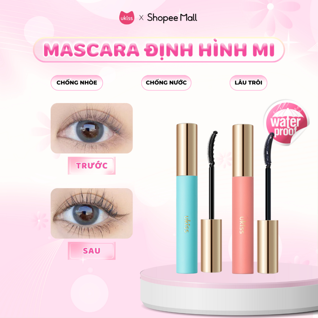Ukiss Mascara Định Hình Mi Lâu Trôi Không Thấm Nước Chống Nhòe Và Làm Cong Mi 5g