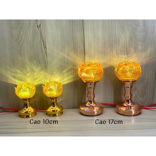 MỘT ĐÔI ĐÈN THỜ LED BÚP SEN ĐỔI MÀU