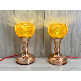 MỘT ĐÔI ĐÈN THỜ LED BÚP SEN ĐỔI MÀU