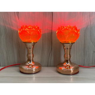MỘT ĐÔI ĐÈN THỜ LED BÚP SEN ĐỔI MÀU