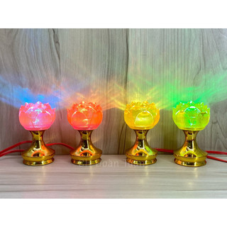 MỘT ĐÔI ĐÈN THỜ LED BÚP SEN ĐỔI MÀU