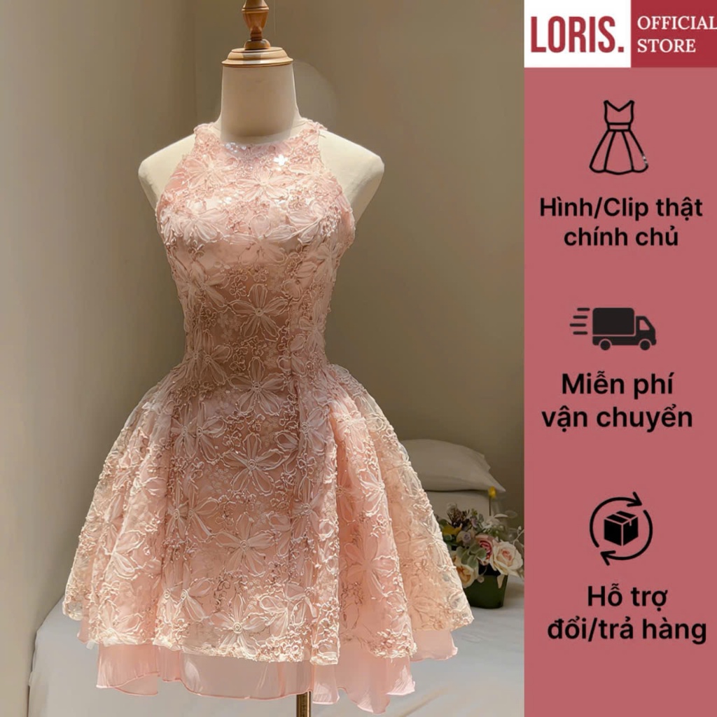 LORIS - Mira Dress , Đầm hồng pastel ngọt ngào.