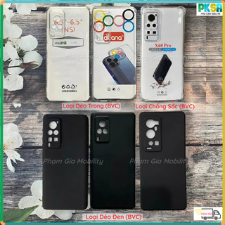 Ốp lưng Vivo X60 Pro X60Pro X60t Pro+ Plus (Chính Hãng, Nội Địa Trung) loại dẻo chống sốc, đen, trong viền gồ bảo vệ cam
