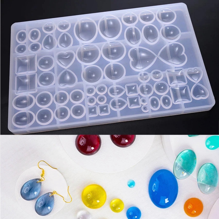 Bảng Khuôn Silicon Làm Mặt Dây Chuyền Resin UV