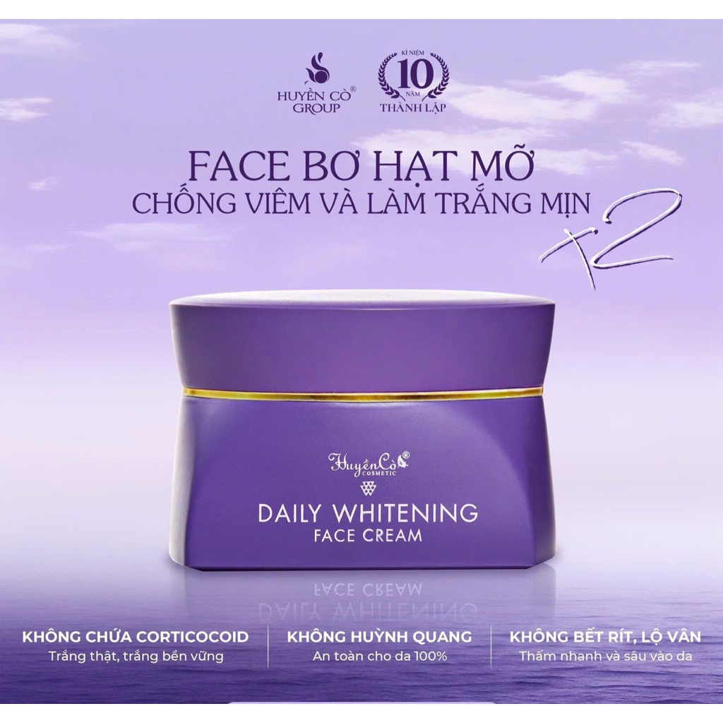 KEM FACE BƠ HẠT MỠ 30gr (kem ngày Mỹ phẩm Huyền Cò)