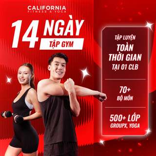 14 ngày tập Gym không giới hạn thời gian tại California Fitness & Yoga