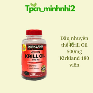 Viên uống Dầu nhuyễn thể Krill Oil 500mg Kirkland Signature 180 viên Mỹ