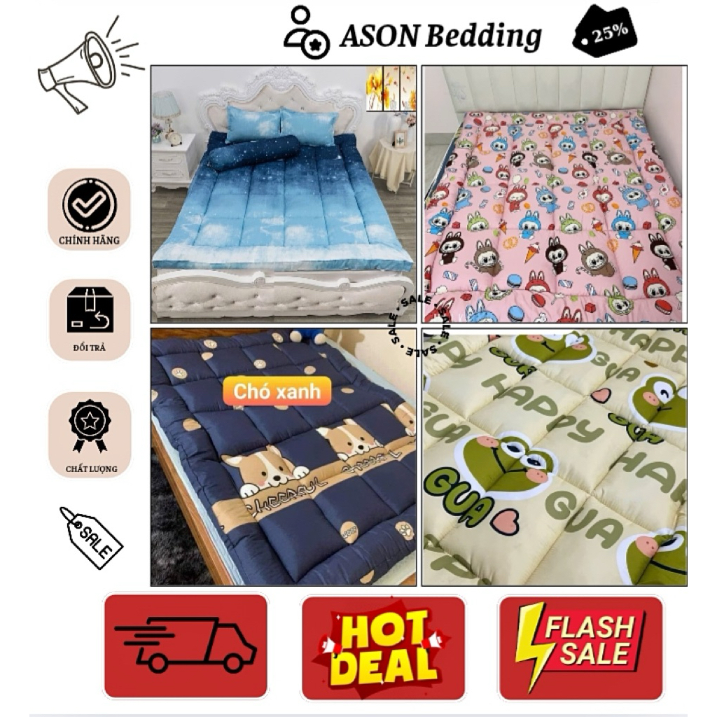 Nệm Topper dày 8cm tấm topper tiện nghi cao cấp gấp gọn gàng khi không sử dụng đủ mọi kích thước