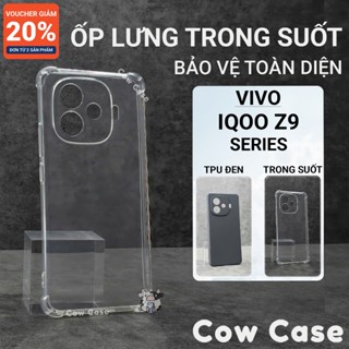  Ốp lưng iQoo Z9 Turbo Z9 5G Z9x Z9 Lite Plus Cow case màu đen | Ốp điện thoại Vivo dẻo bảo vệ camera đt toàn diện 