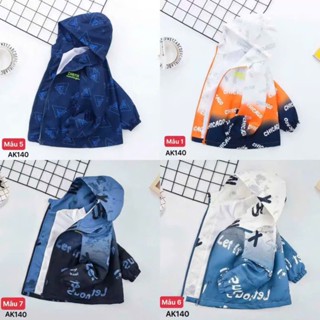  Áo khoác gió cho bé trai BUBY KID FASHION GT300 dày dặn lót lưới thoáng chất mềm mại size đại từ 23-55kg 