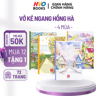 [10 Quyển] Vở Tập Kẻ Ngang Pupil 4 Mùa 72/ 120/ 200 trang Hồng Hà, Tập Vở Cho Học Sinh Sinh Viên - HVO Books