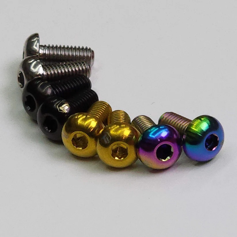 1 con Ốc bình nước đầu tròn hiệu Ti-parts,Titanium Cycling Bottle Cage Bolt Button Head Bidon Arunde