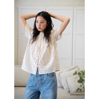 MODEN - Áo baby doll nữ, áo hoa kiểu xẻ tà - CHOPI