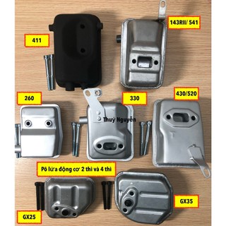 Pô lửa (xả), bô lửa máy phát cỏ /cắt cỏ động cơ 4 thì /2thì