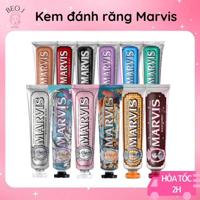 [CHÍNH HÃNG Ý] Kem Đánh Răng Marvis cao cấp [ĐỦ MÙI] Marvis 85ml - Beoi Mart